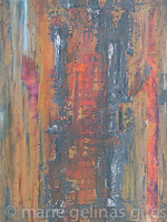 Hard_To_Swallow - textured, brown, grey, gray, black, rust, copper, distressed, corrosion, weathered, urban, industrial, 40 x 30, large,